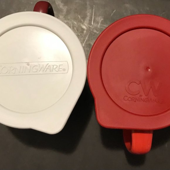 Lot of 2 Corning Ware Pop-Ins 20 oz. Mug with lid - Picture 2 of 6